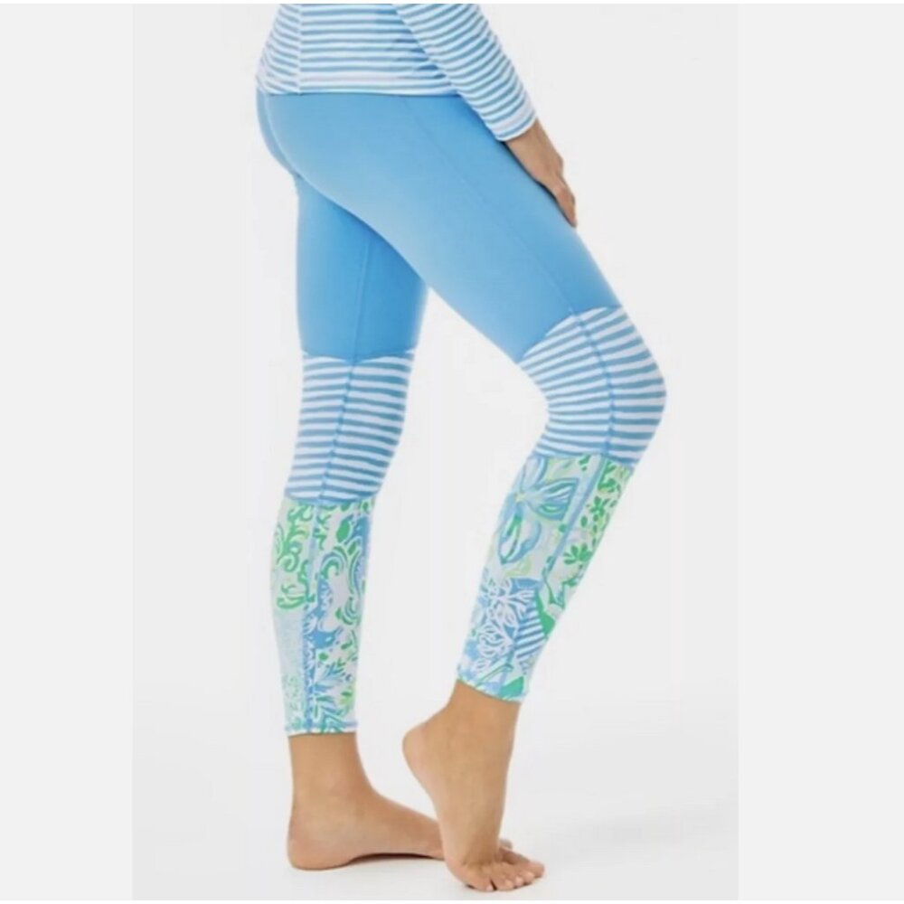 LILLY PULITZER ZANZIBAR BEACH HAPPY STRIPE JUSTINE HALF ZIP JACKET LEGGINGS XXS - Picture 3 of 15